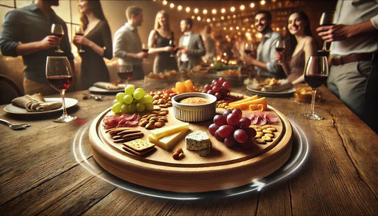 "Gather & Graze" - 360° Spinning Charcuterie Tray - Forged ARTolley