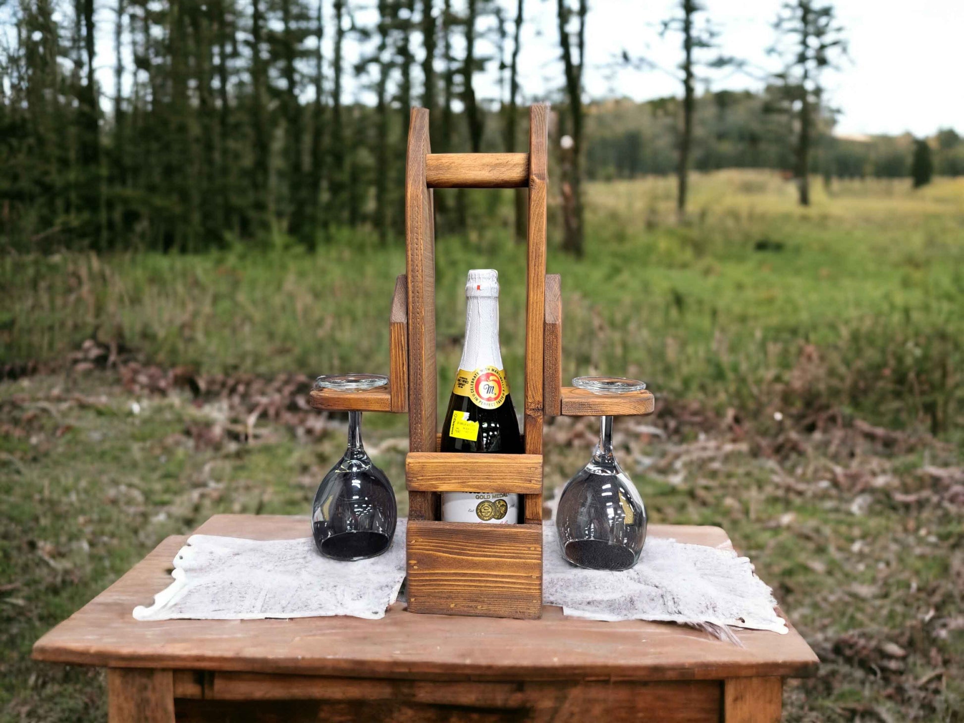 Perfect Picnic Caddy - Premium Wine Caddy from Forged ARTolley - Just $44.99! Shop now at Forged ARTolley