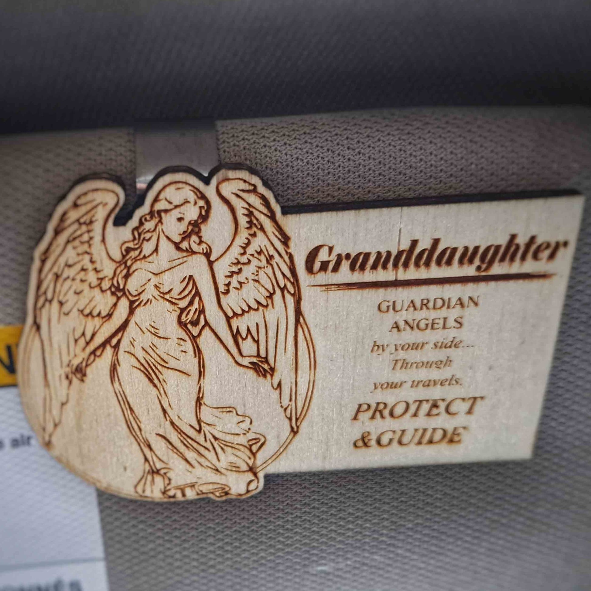 Guardian Angel GrandDaughter visor clip for safe travels