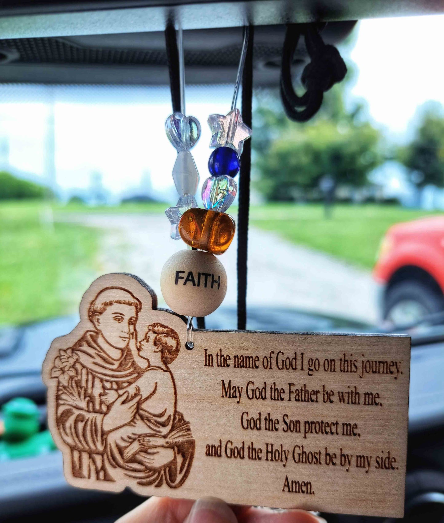 "Drive with Faith" - Saint and Guardian Angel Auto Charms